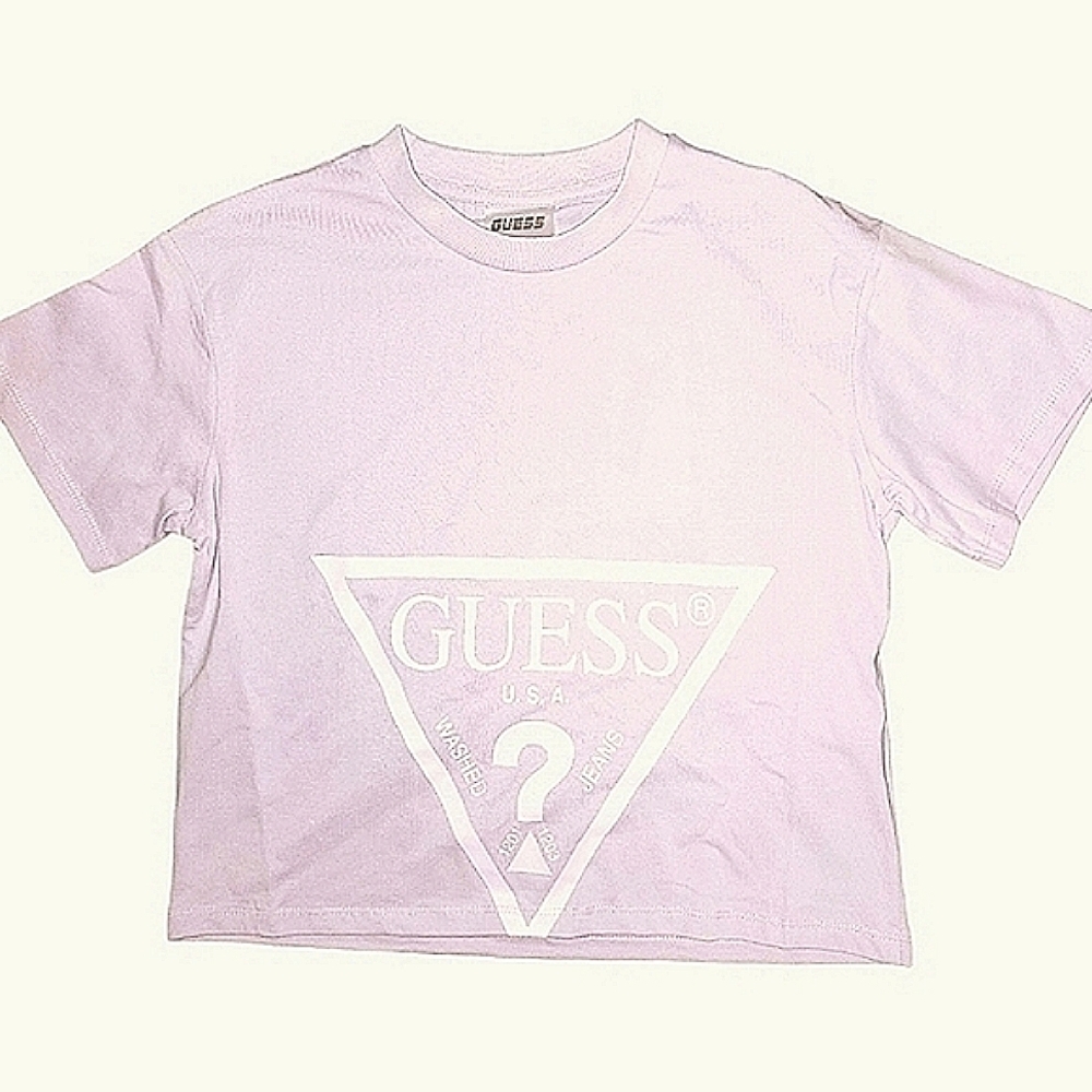 NWT Girl's Guess Crop Logo Top Size 14